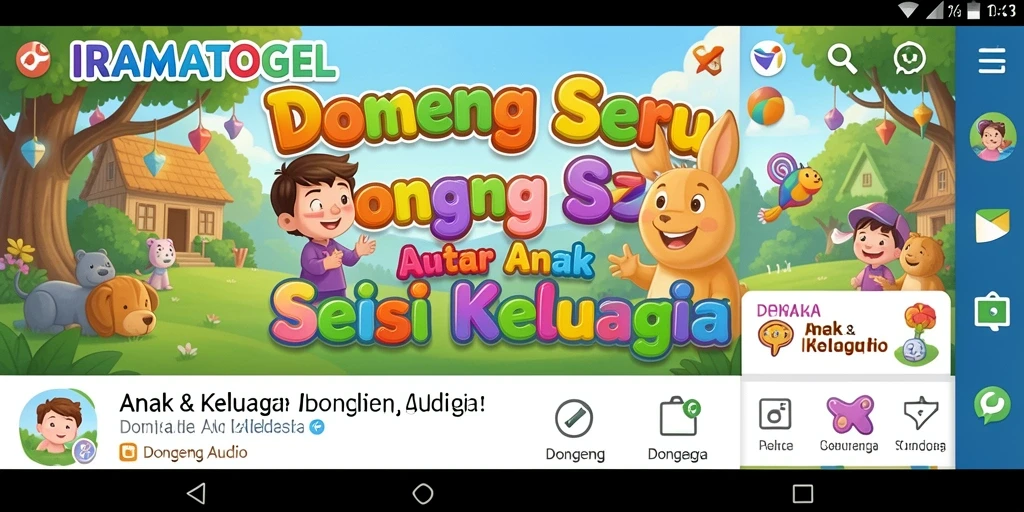 Tampilan antarmuka aplikasi IRAMATOGEL yang menarik untuk anak-anak.