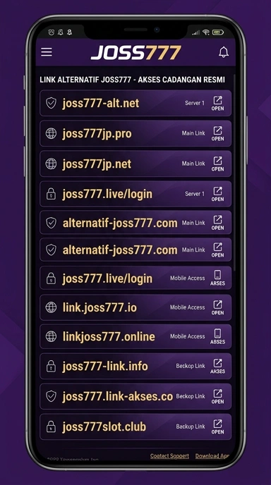 Tampilan link alternatif joss777